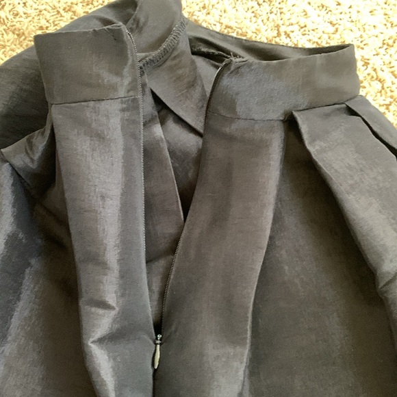 Fashionomics Best Cody side zipper, black shimmer fit and flare skirt midi SZ S - Picture 5 of 10